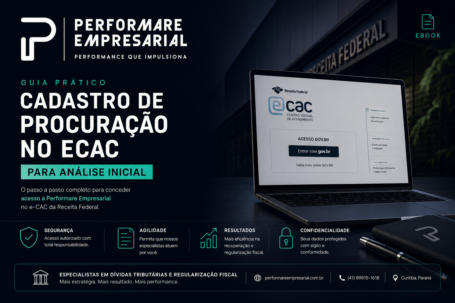 Capa do ebook: Passo a passo: liberação no e-CAC